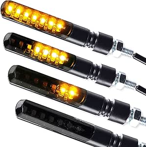 VEBCO Set: 2x Mini 12V LED indicatori di direzione, grigio fumo