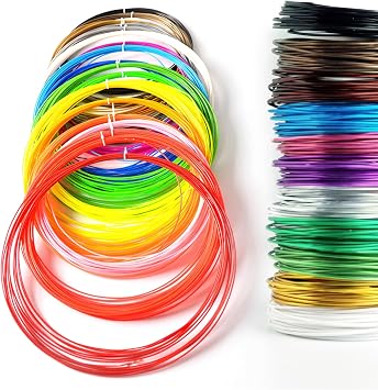 20 Colors 1.75mm PCL Low Temp 3D Pen Filament Refills for 3Doodler Start