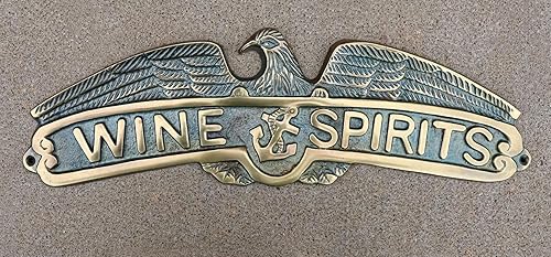 Miniatura 7 de Ebros Gift Náutico Patriótico Marino Calvo Águila Marinero Ancla Vino Y Espíritus Bronce Plateado Aluminio Decoración de Pared Placa Hombre Cueva