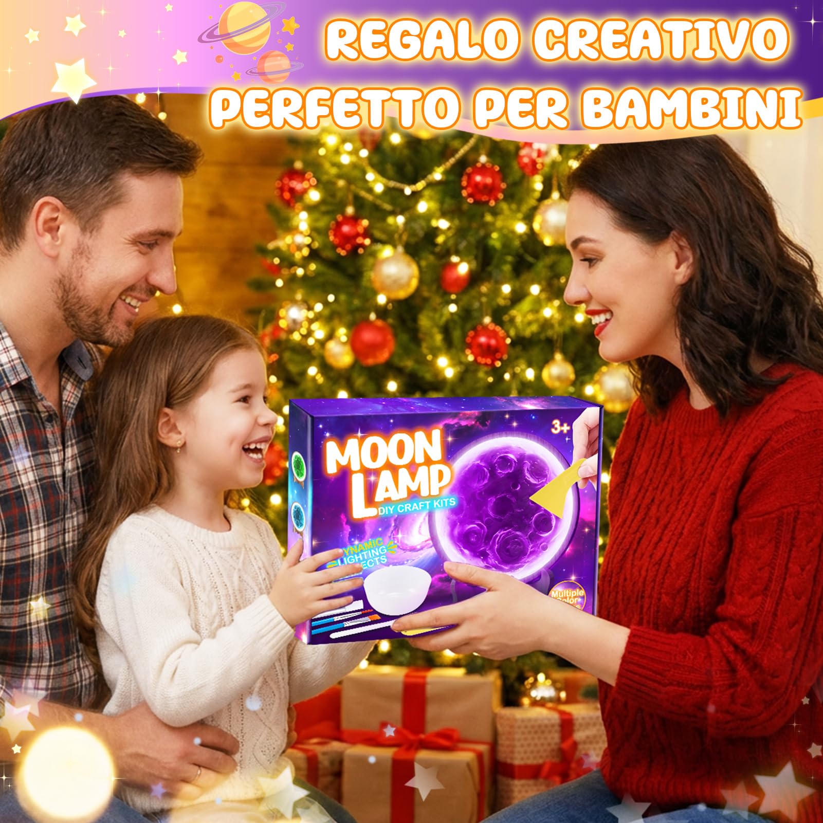 Toyzey Set fai da te per bambini dai 6 7 8 9 10 anni, regalo per ragazze 10 11 12 anni, lampada a luna, per ragazzi 6 – 8 anni, luce notturna per bambini a partire da 8 – 12 anni, regalo di compleanno