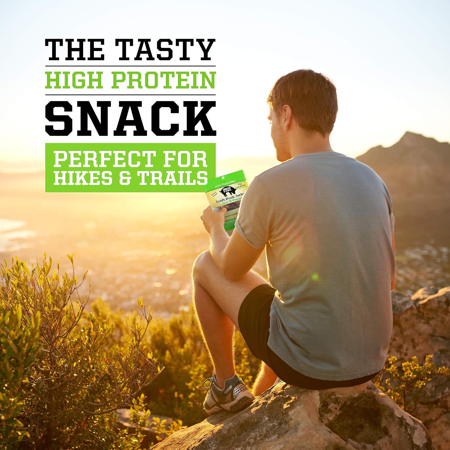 Spicy 3-Pepper Pork Jerky – Craft Meat Snack | Heritage Berkshire Pork, High-Protein, Gluten-Free | Habanero, Black Pepper & Red Chili | 3 bags (2.25 oz. each) – Big Fork Brands