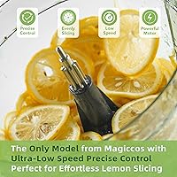 Vista 5 de Procesador de alimentos para cortar limón de 14 tazas, canal de alimentación grande, 13 velocidades y pulso, 3 programas, trituración de queso