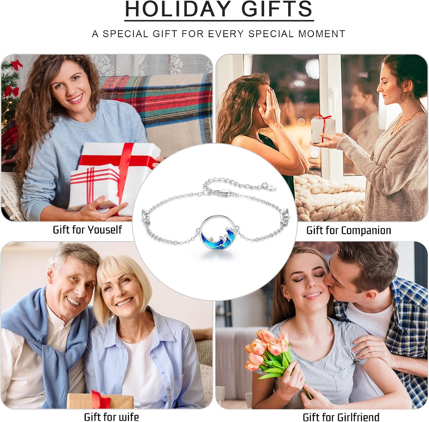 Dragonfly Bracelet 925 Sterling Silver Butterfly Bracelet Adjustable Celtic Moon Bracelet Irish Celtic Jewelry Gifts for Women - Image 7