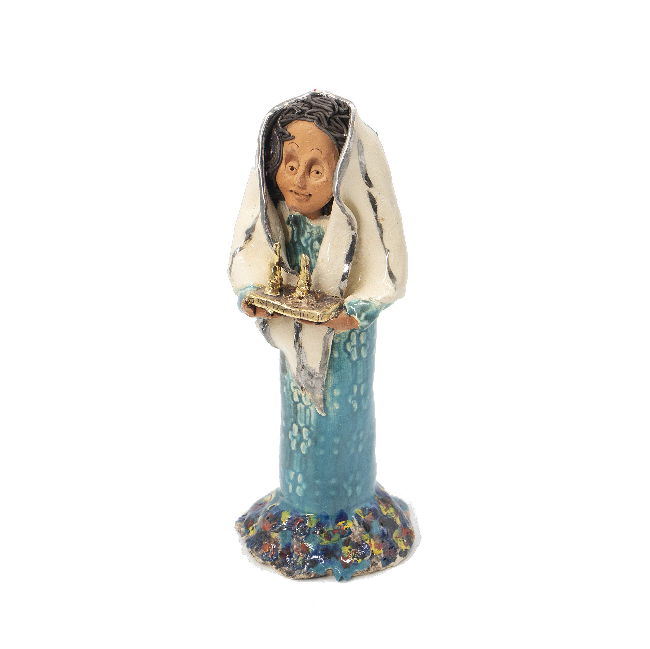Spring NahalJewish Woman Puppet Figure in Ceramic from Jerusalem Holyland
