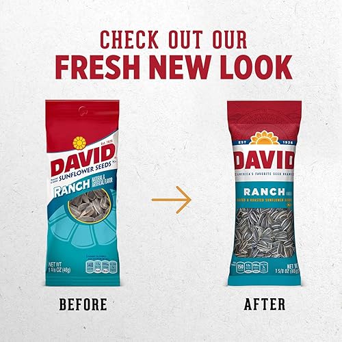 Miniatura 2 de DAVID - Semillas de girasol tostadas y saladas, 1.625 onzas, paquete de 12
