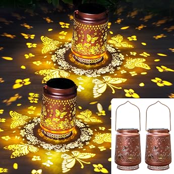 Solar Lantern for Outdoor AOSITE Solar Lanterns for Outdoor Use Pack of 2 [Energy Class A]