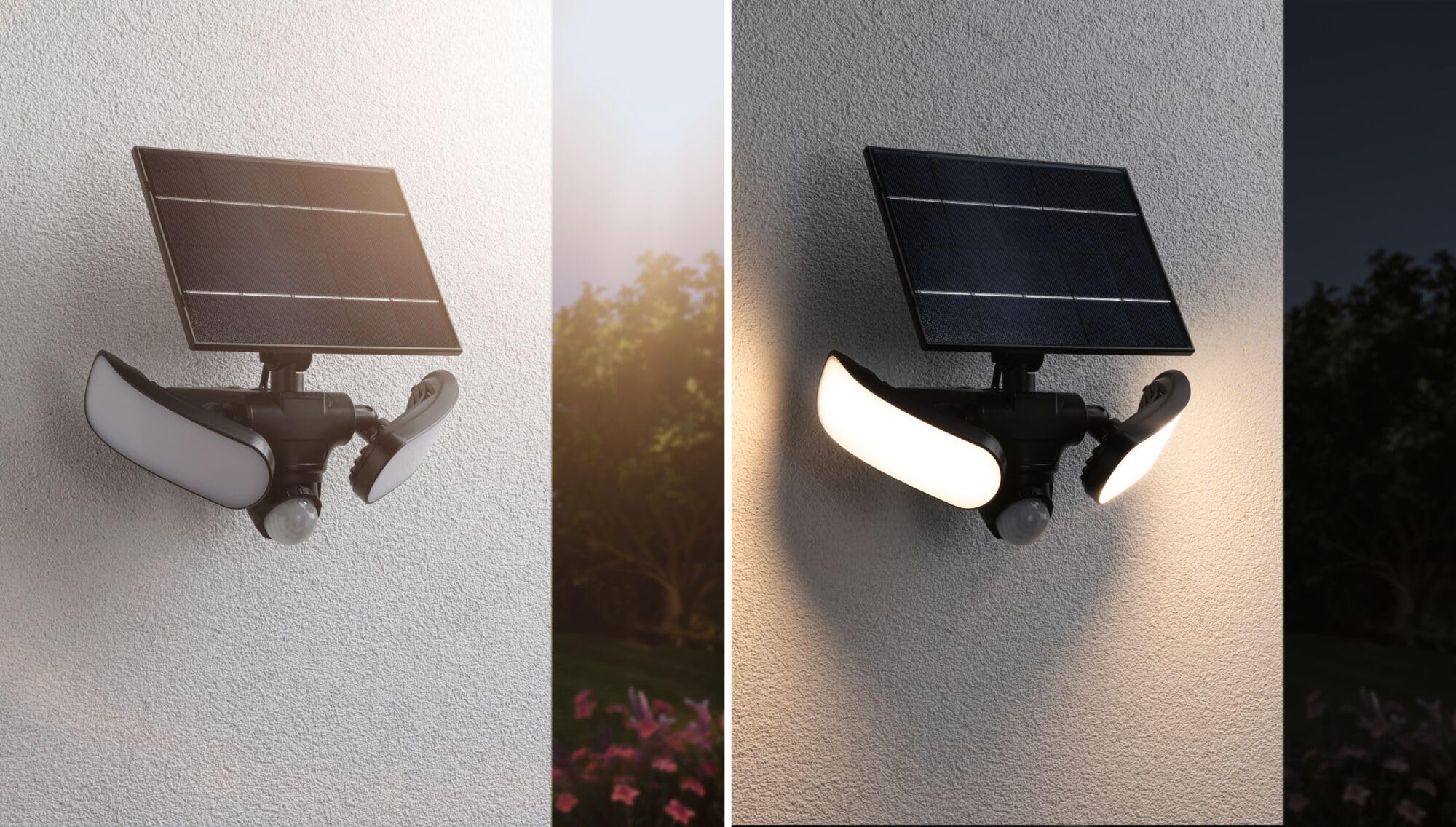 Paulmann Zewnętrzny reflektor solarny Sonlig IP65 3000 K USB PIR antracyt 94610