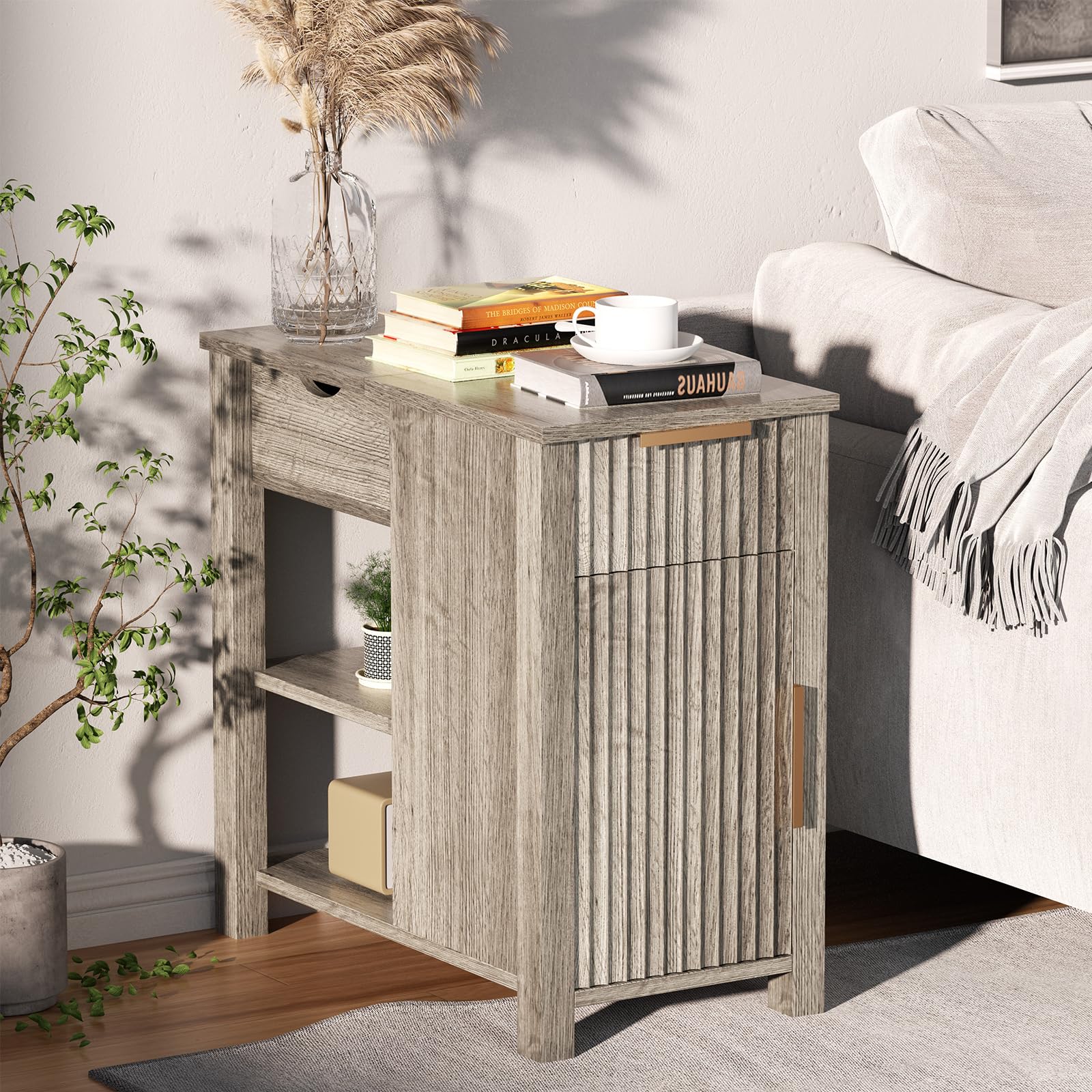 End Table with Charging Station