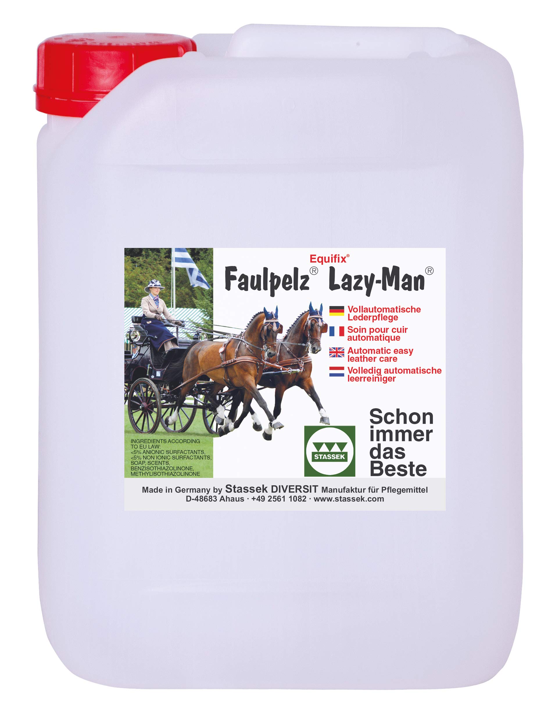 Stassek Equifix Faulpelz – Limpiador Y Engrase Para Cuero Liso – 750 Ml – Cuidado Fácil En 2 Minutos