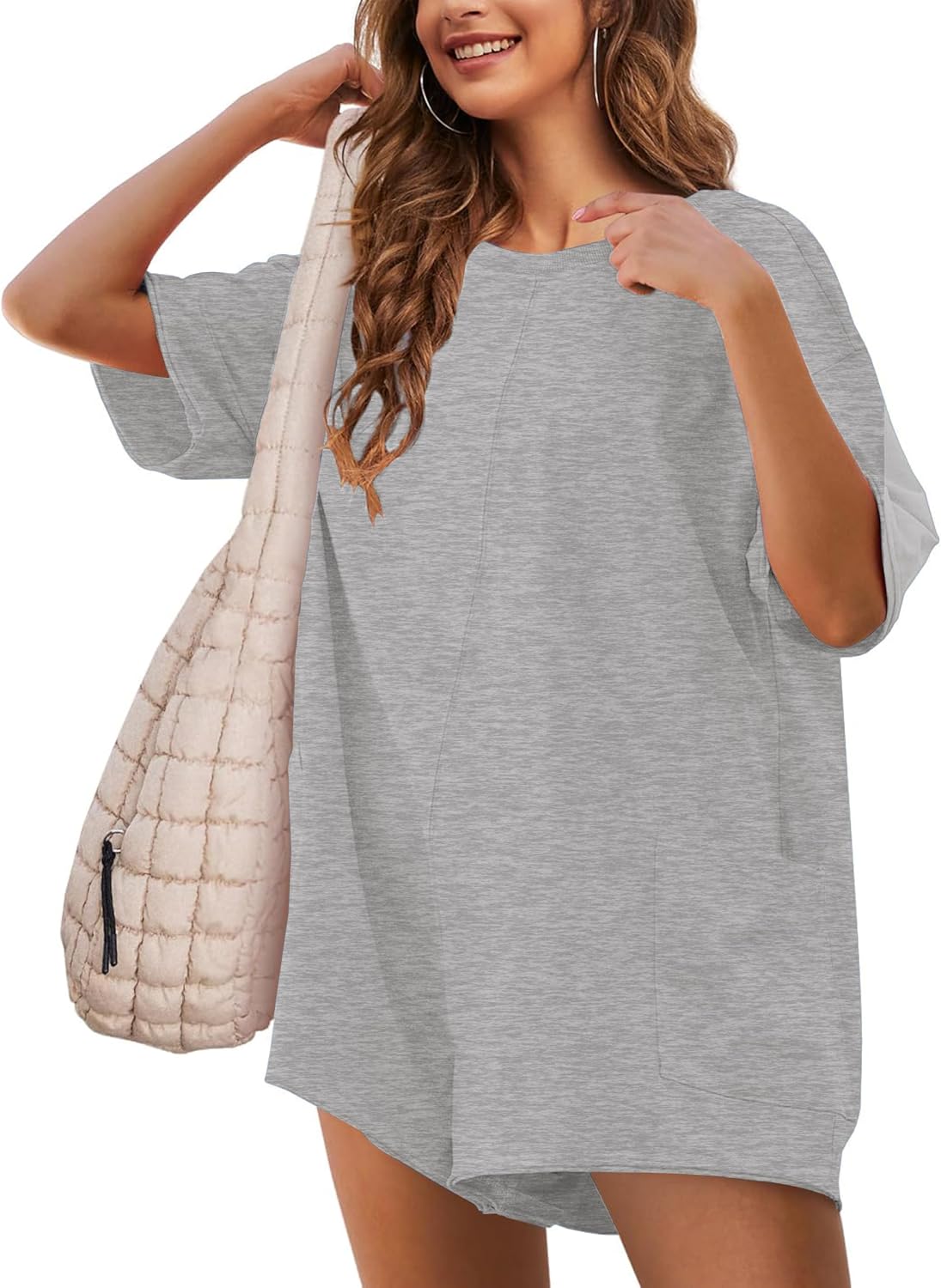 Women's Tee Rompers One Piece Short Sleeve Casual Athletic Overalls Workout Hot Shot Jumpsuits