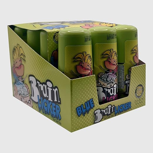 12x Blue Raspberry Brain Licker Sour Candy (1 Case) Amazon.co.uk Grocery