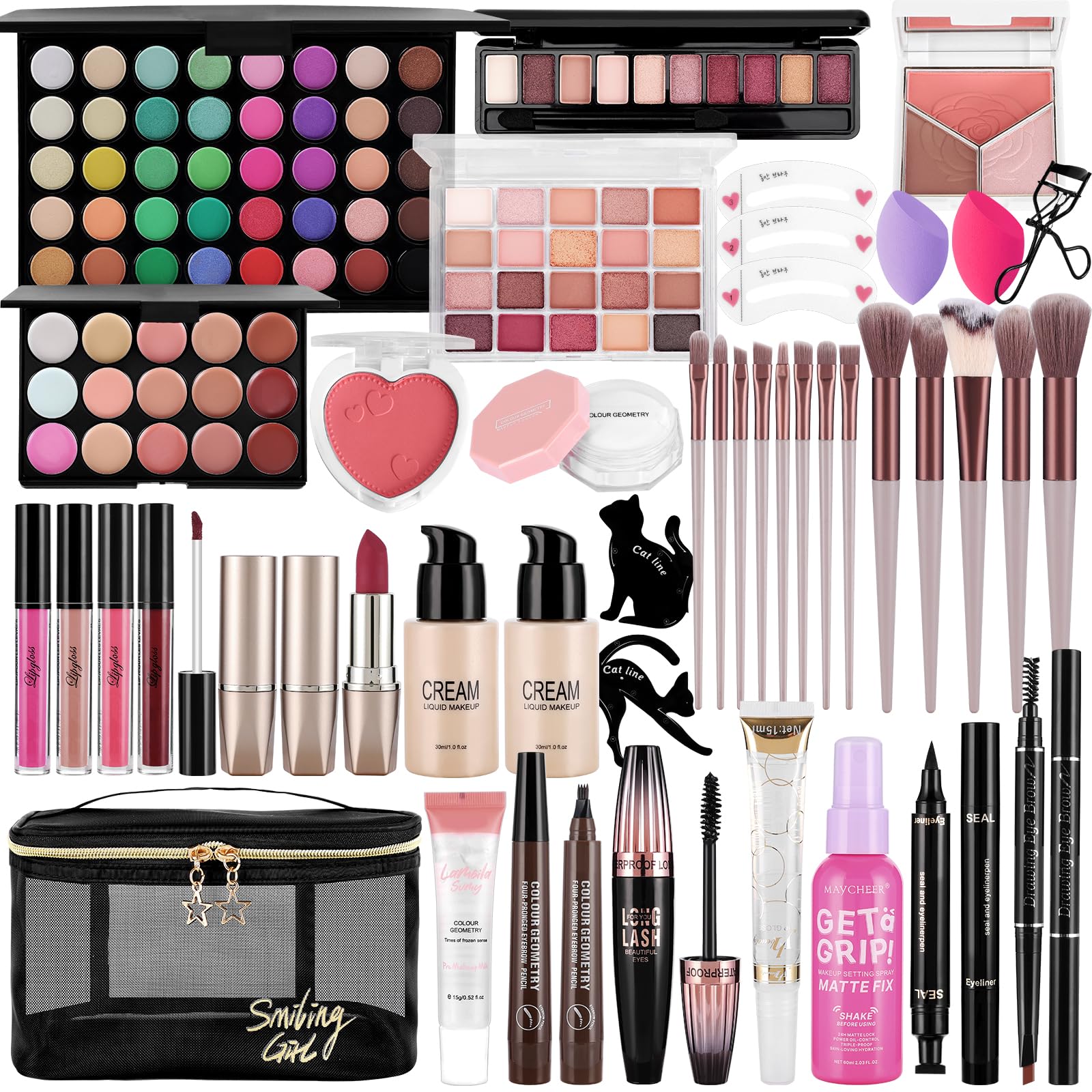 Makeup Kit for Women Full Kit Include Foundation Eyeshadow Palette Makeup Brushes Makeup Sets for Teens Girls, All In One Makeup Gift Set for Women