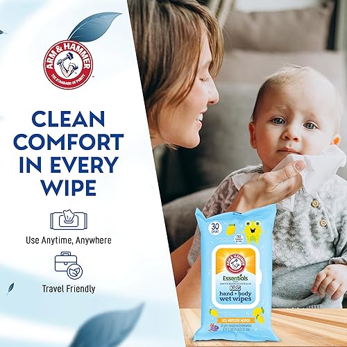 Miniatura 3 de Sea Monster - Toallitas húmedas de mango para bebé, 30 unidades de toallitas húmedas para cara y cuerpo, 1 paquete abatible de toallas infundidas