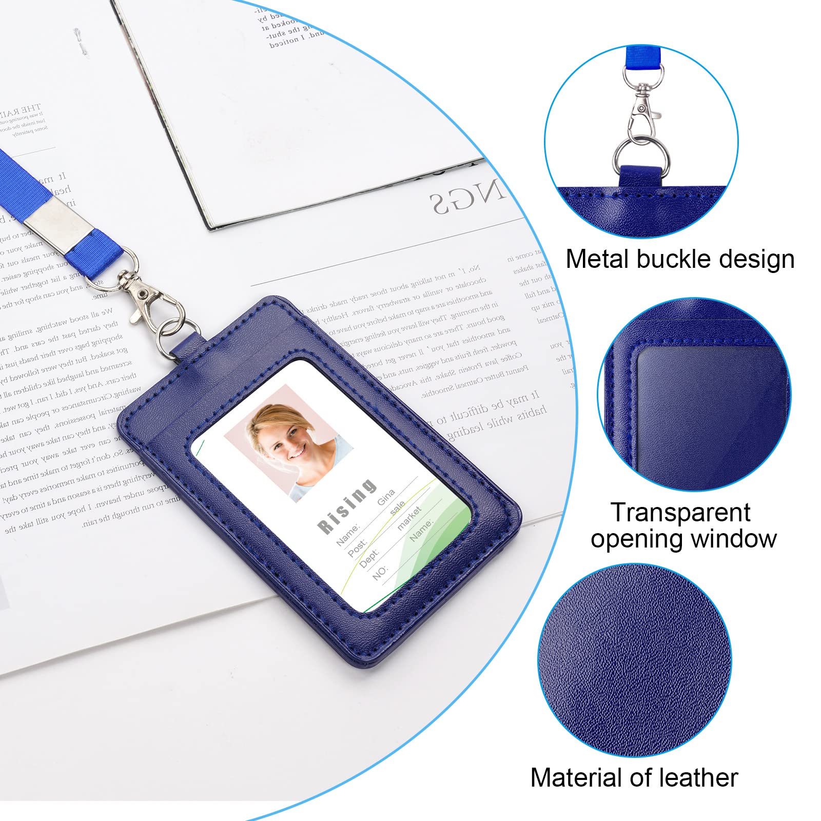 Aieibuy Porte-Badge D'oreille De Chat En Silicone Avec Lanière Pour Femmes Dame Fille Travail Bureau Infirmière étudiant Enseignant