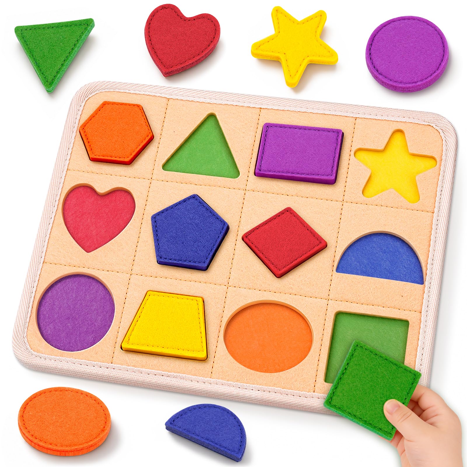 Toys for 1 2 3 Year Old Boys Girls, Girl Birthday Presents Gifts for 3-2-1 Year Olds Boy Baby Sensory Montessori Educational Games Kids Toy age 1-3 Toddler Puzzles Shape Sorter Fine Motor Skills