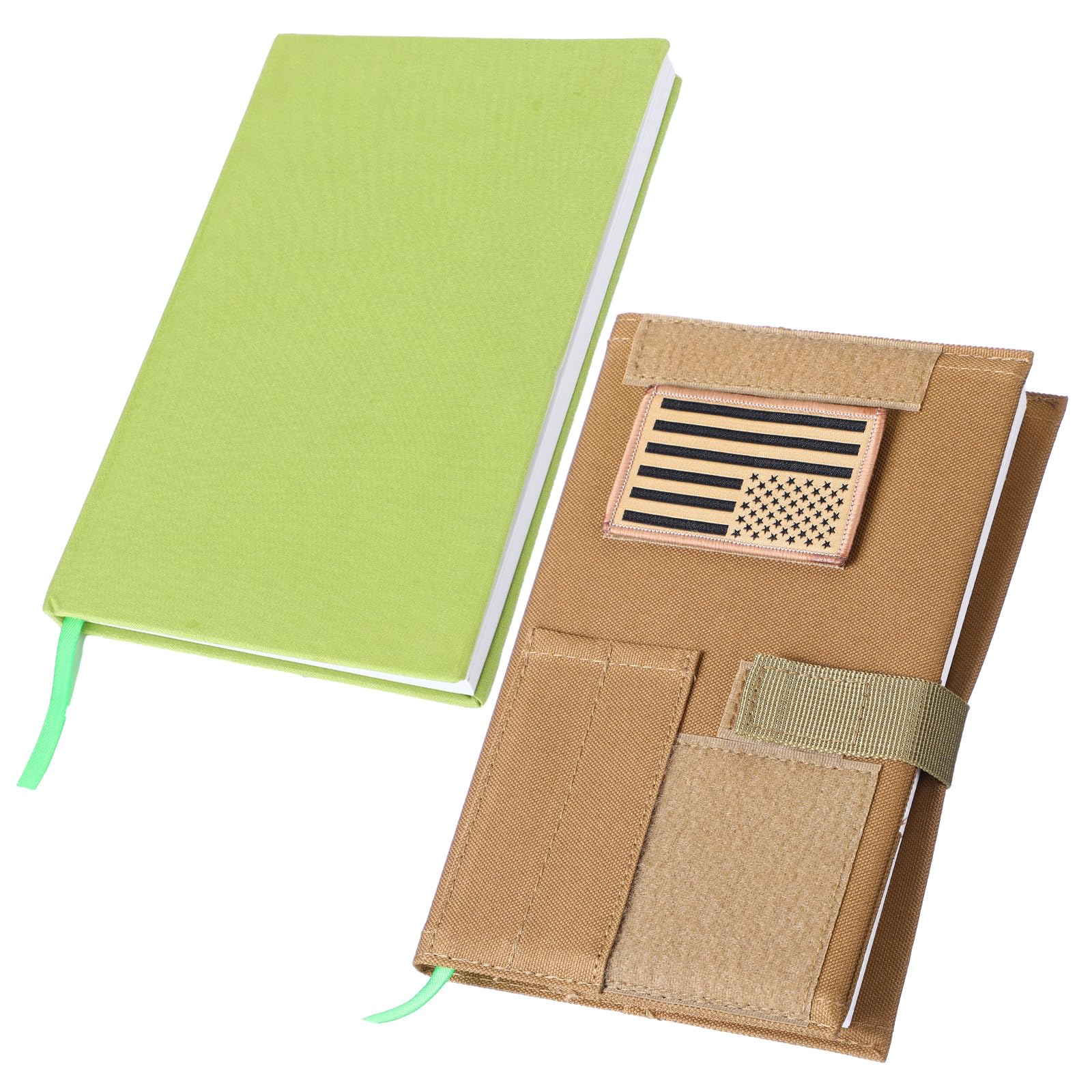 Tactical Book Cover for 5 x 8 Military Log Book, with Weatherproof Notebook
