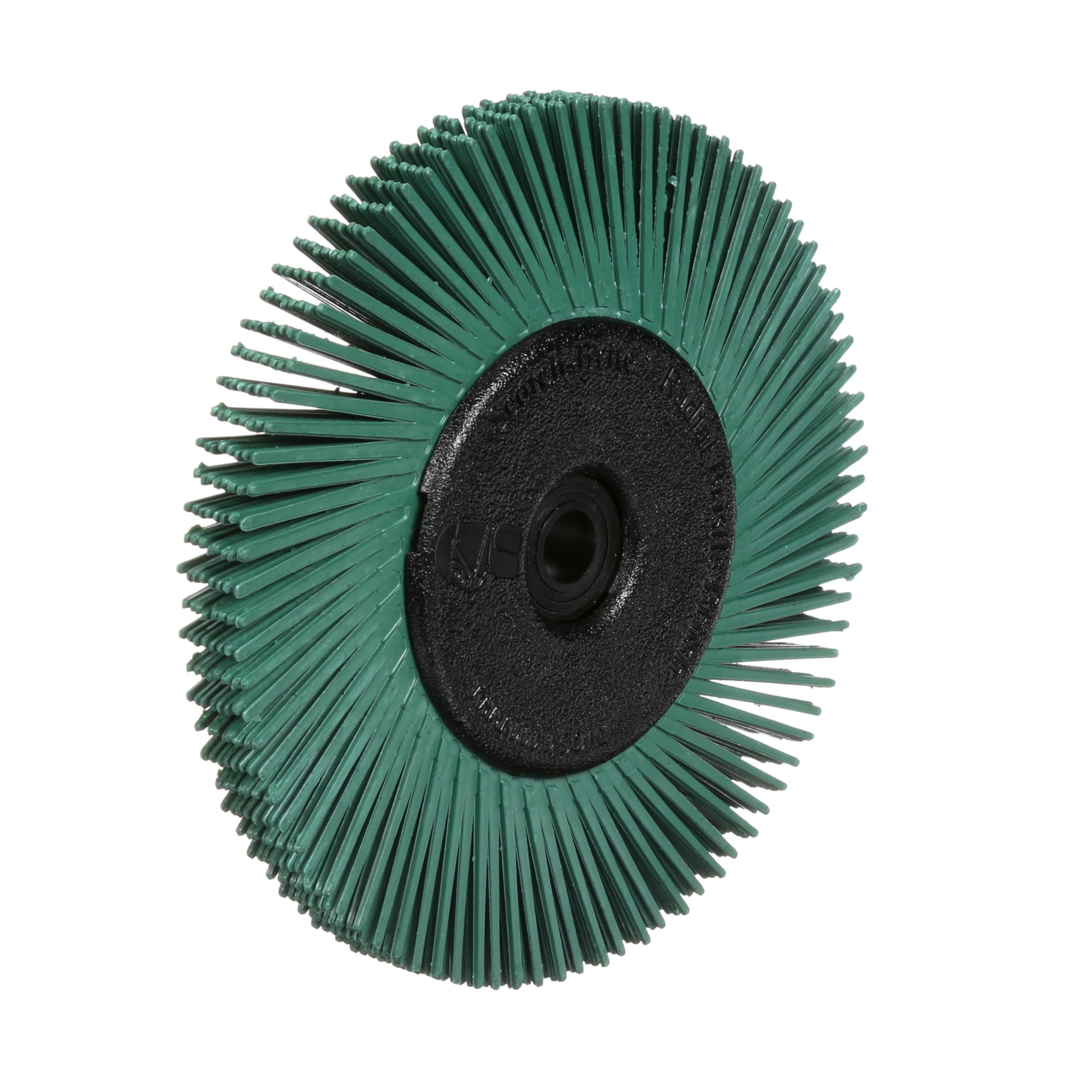 Scotch-Brite Radial Bristle Brush BB-ZB mit Kunststoff-Flansch, grün, 152,4 mm x 12,7 mm x 25,4 mm, P50, Typ A, 1 Stück