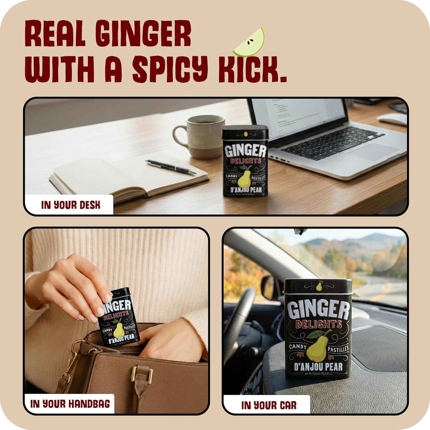 Big Sky Ginger Delights D'Anjou Pear Mints - Pack of 12