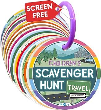 Blu Jay Childrens Scavenger Hunt Cards - Travel, Car Game Expanded