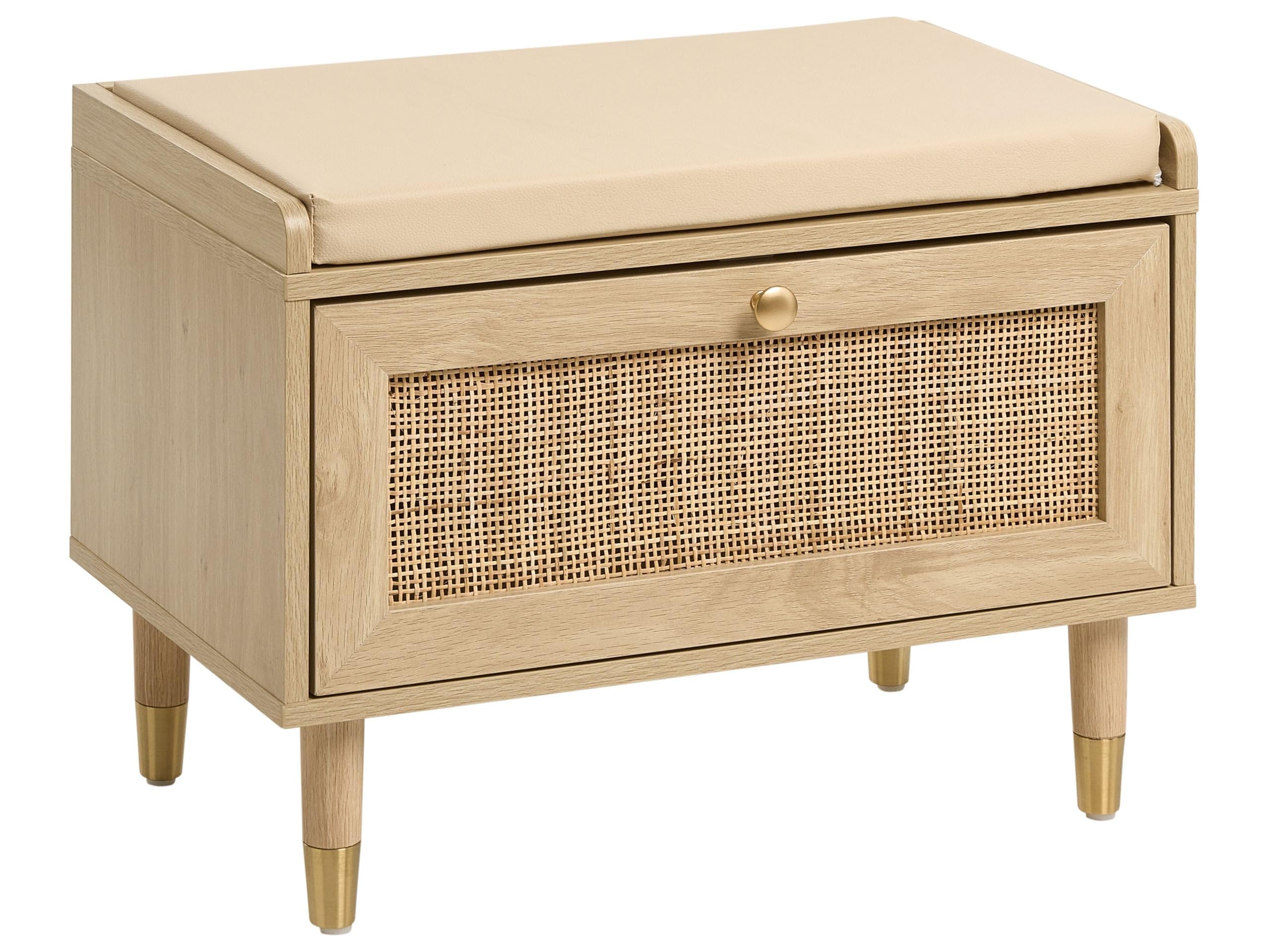 Banc à chaussures marron clair Forster pour simplifier vos matins