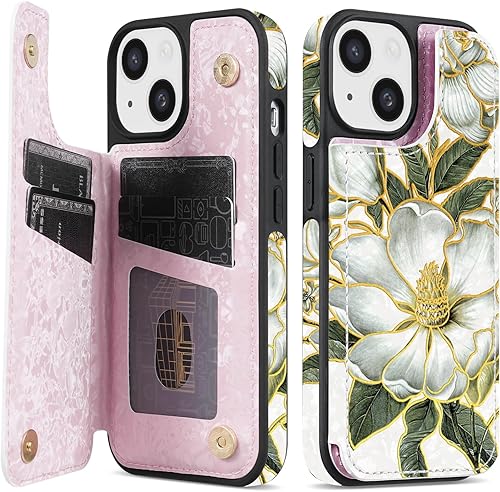 Miniatura 31 de NNH Funda tipo cartera compatible con iPhone Xs Max con bloqueo RFID, ranuras para tarjetas, folio de piel sintética, función atril, doble cierre