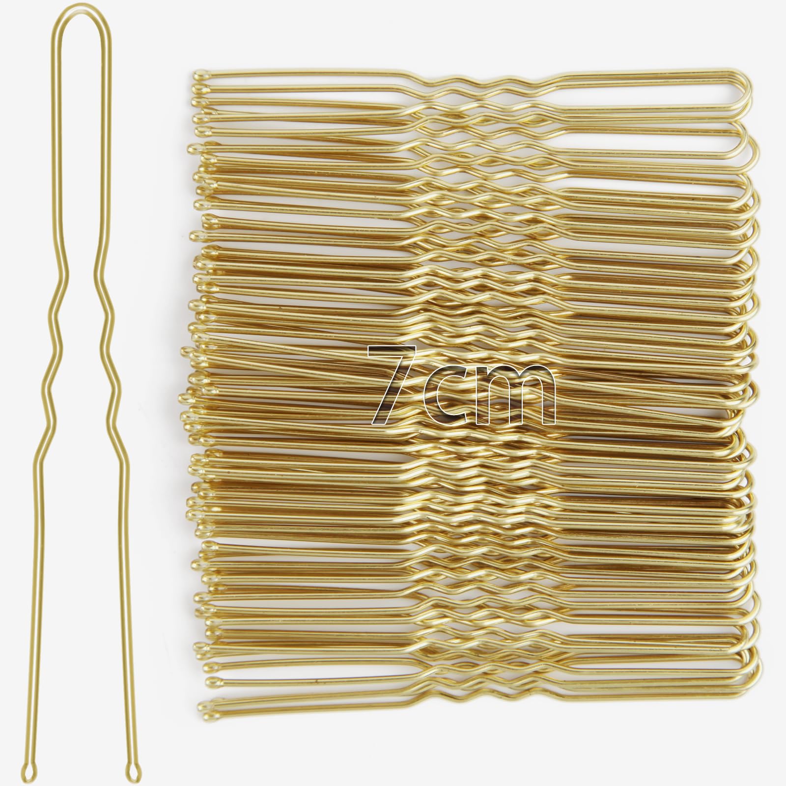 Mbsomnus 7cm Pince Cheveux 50 Pièces Pince Chignon épingles à Cheveux Pince Cheveux Métal Forme de Grande Barrette Cheveux Femme,Pins Kit pour Femmes Filles et Salon de Coiffure (Or)