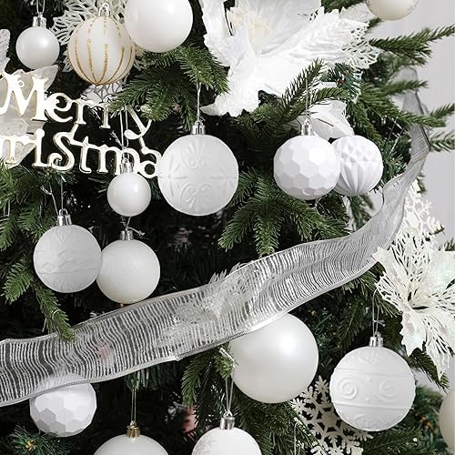 Miniatura 2 de Wironlst Adornos de bola de Navidad  30 adornos de Navidad de plástico inastillables para árbol de Navidad, vacaciones, boda, fiesta (varios