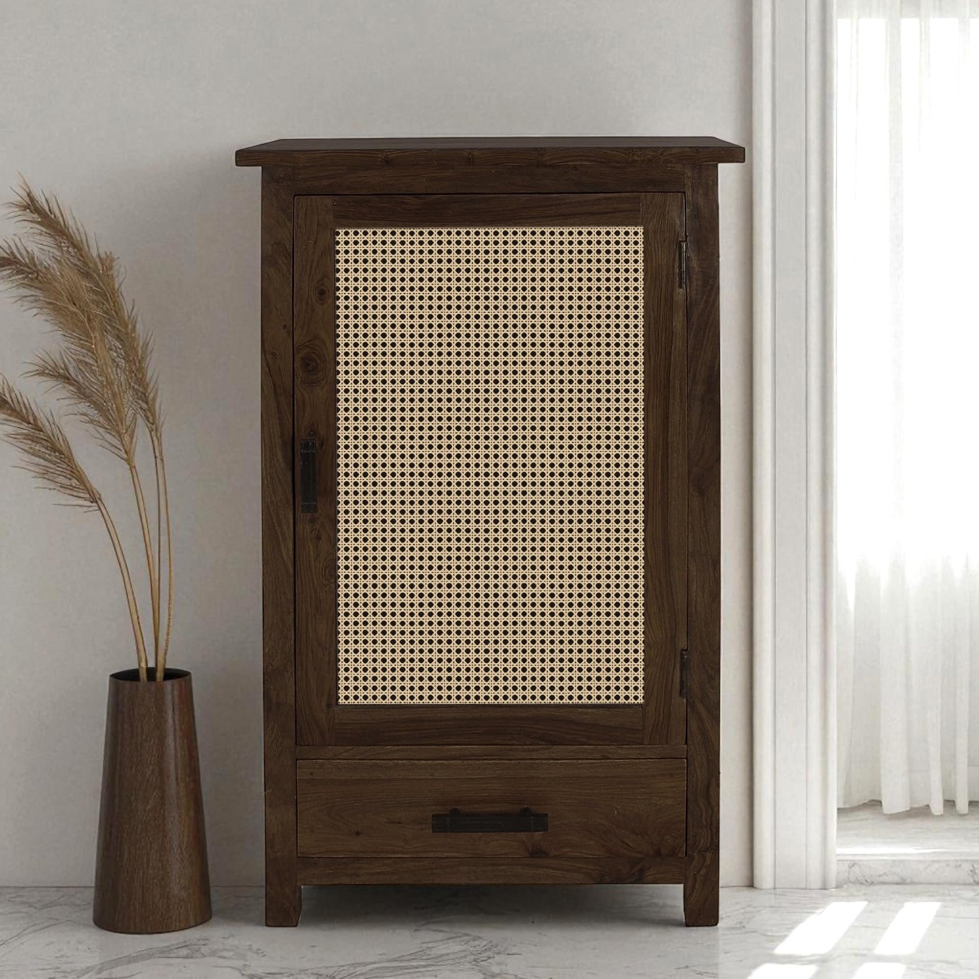 The Attic Sheesham Mini Glazed Walnut|Multipurpose for Living Room Bed Room and Kitchen|Solid Wood|Walnut Matte Finish-picture-13