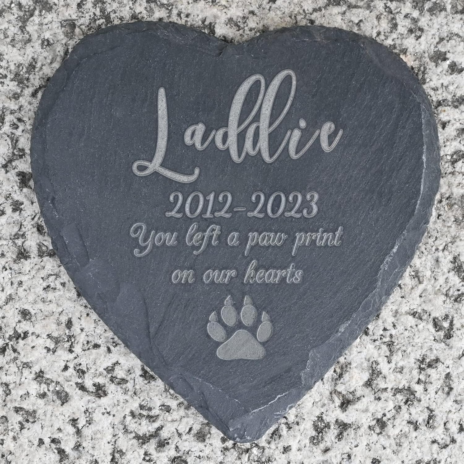 Pet Memorial Stones, Gifts, Loss of Sympathy Dog Gifts for Dog, Bereavement Grave Marker, in Memory - Style C, 6''x6''/15x15cm