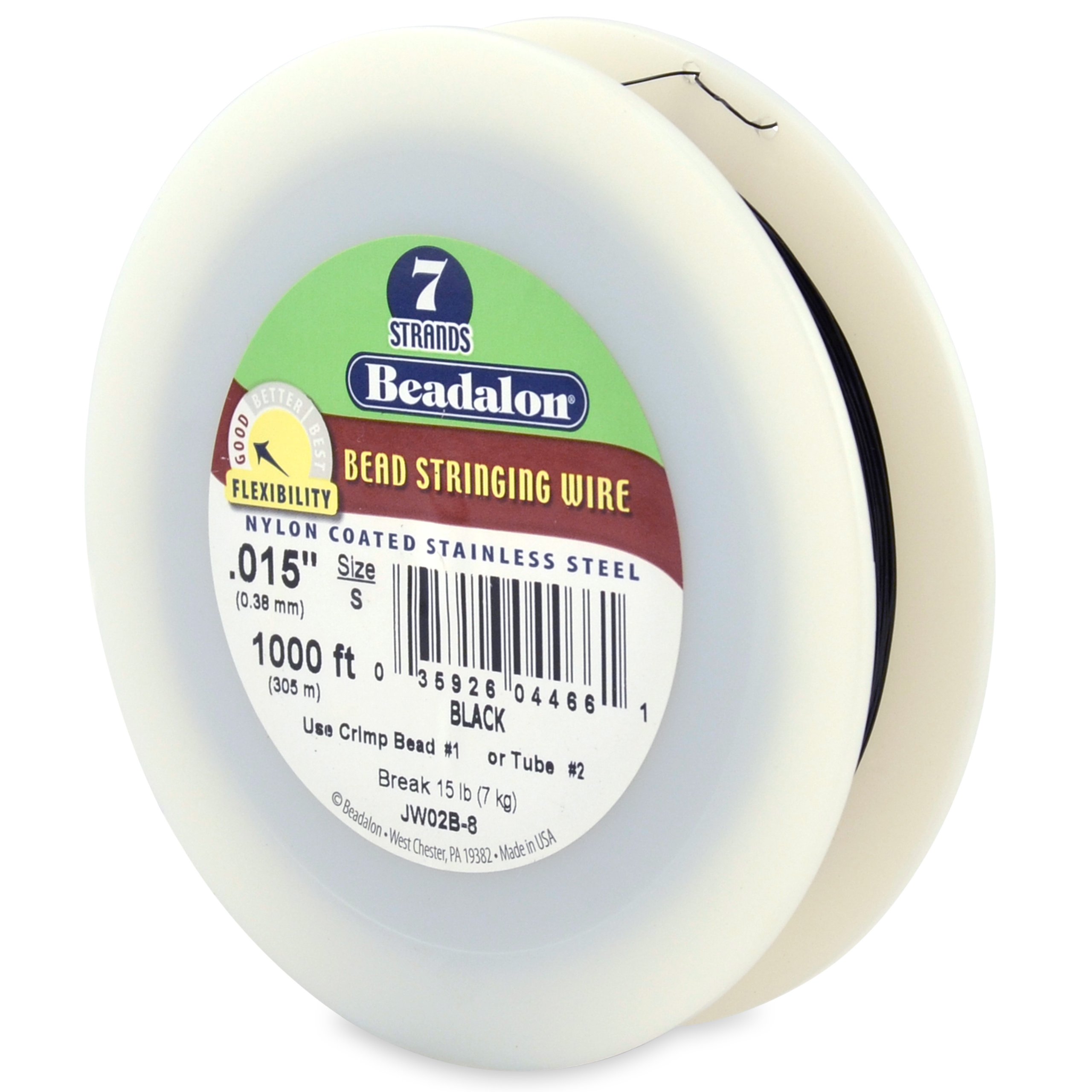 Beadalon Fil à 7 Brins En Acier Inoxydable, 0,61 Mm, Brillant