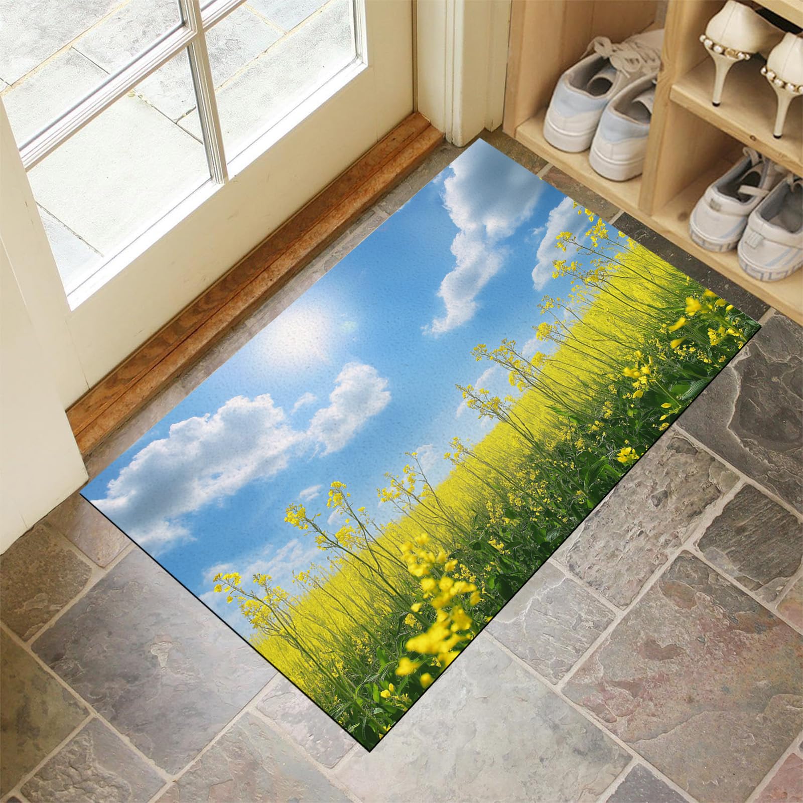 Tapis de porte lavable antidérapant pour stopper la boue à l'entrée
