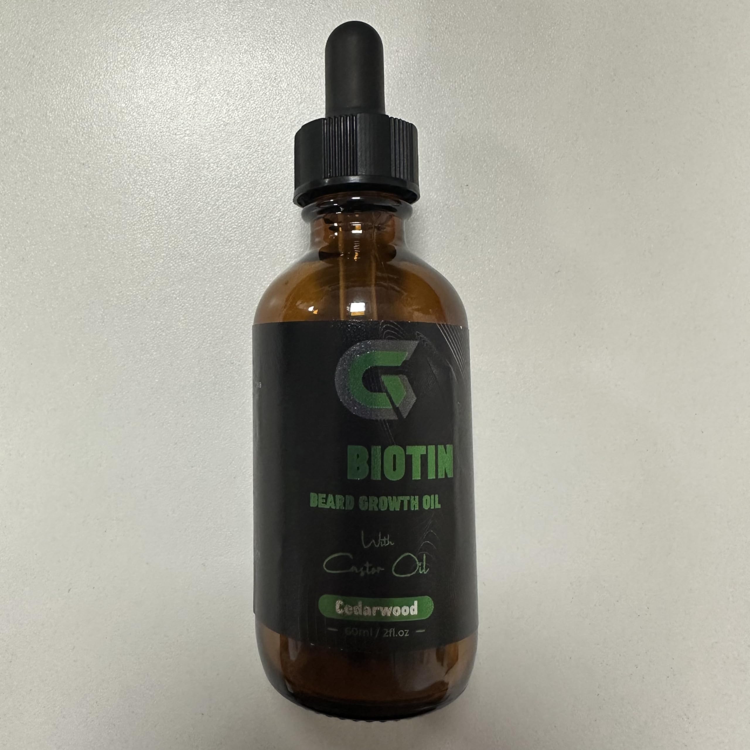 GENTRYMANCARE Beard Growth Oil with Biotin, Beard Oil for Men - Mustache Oil & Beard Conditioner for Growth - Hydrates, Thickens Facial Hair Growth - Made with Castor Oil & Argan Oil - 2Oz (Cedar)