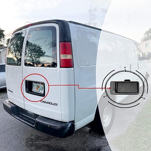 Vista 30 de Manija de puerta exterior, compatible con Chevy Express 2010-2022, GMC Savana 1500 2500 3500 Van, lado delantero izquierdo del conductor con Negro