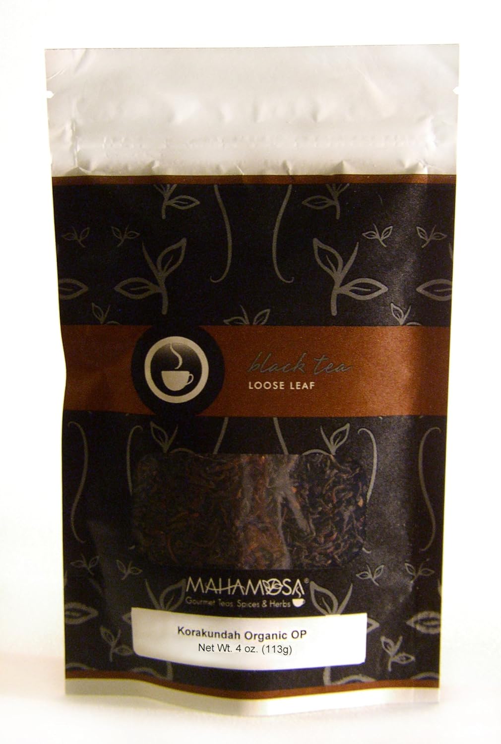 Mahamosa Nilgiri Indian Black Tea Loose Leaf (Looseleaf)- Korakundah Organic OP 4 oz, Single Estate Loose Leaf Black Tea