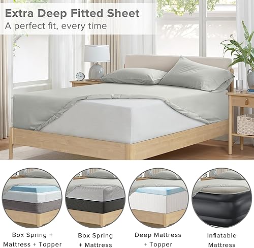 Vista 306 de Comfort Spaces - Sábanas con fundas de almohada Gris diamante