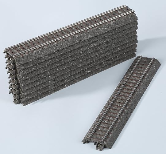 Mrklin HO Scale C Track 7-13/32" Straight, Realistic Appearance, Sturdy Plastic Roadbed, Easy Click-In Connections