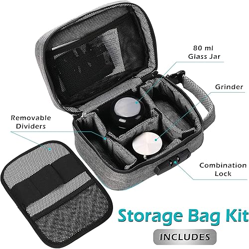Miniatura 2 de OZCHIN Bolsa grande a prueba de olores con cerradura de combinación, caja de bloqueo a prueba de olores, estuche de almacenamiento de viaje, bolsa