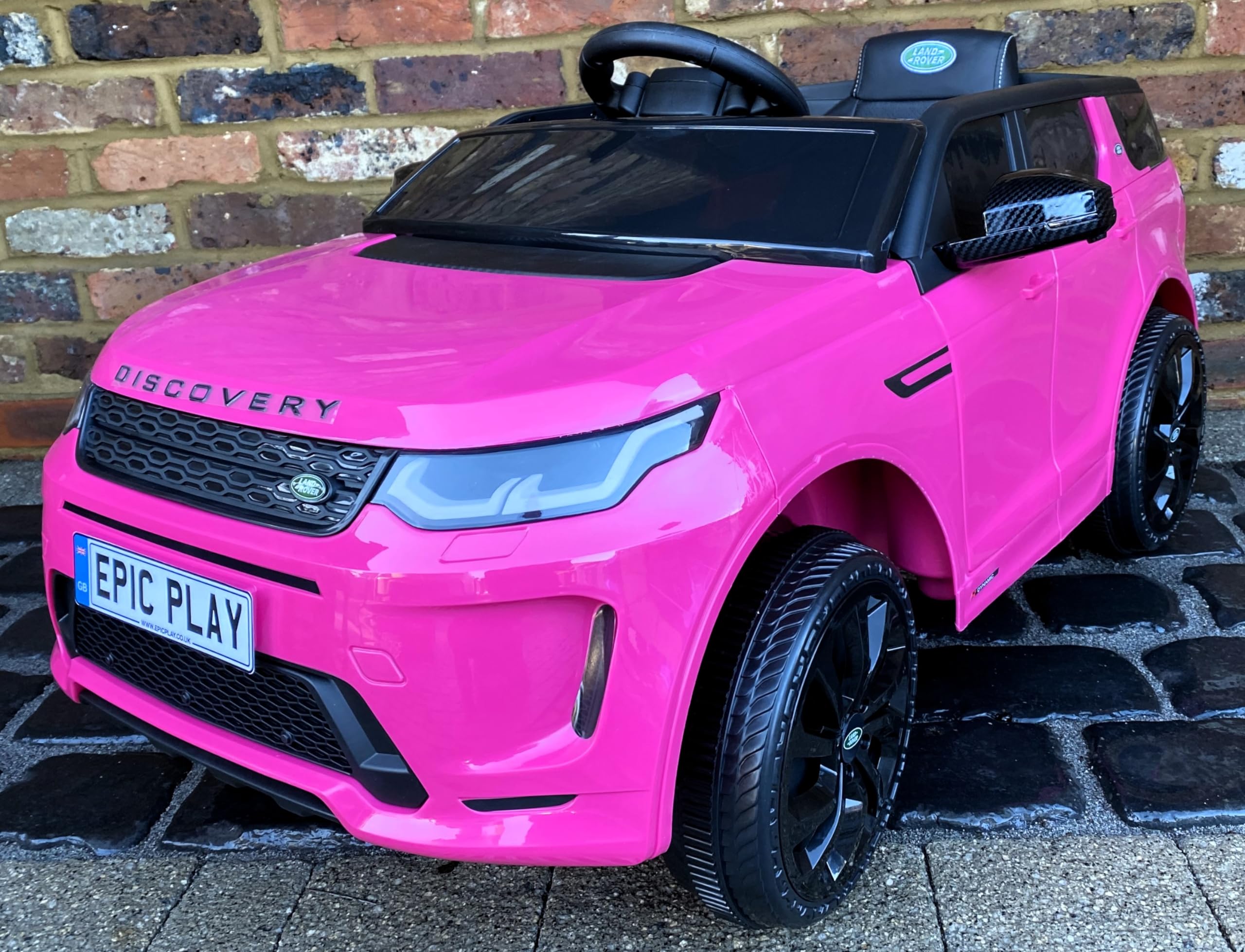 Jaguar Land Rover Ride on Car Discovery HSE Sport Licensed 12v Electric Battery Epic Play Kids Toy inlcudes remote control and faux leather seat Pink