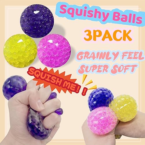 Miniatura 2 de ZTATU Bolas de estrés a granel, bolas de estrés para adultos (paquete de 3) bola antiestrés blanda para apretar, recuerdos de fiesta para aliviar el