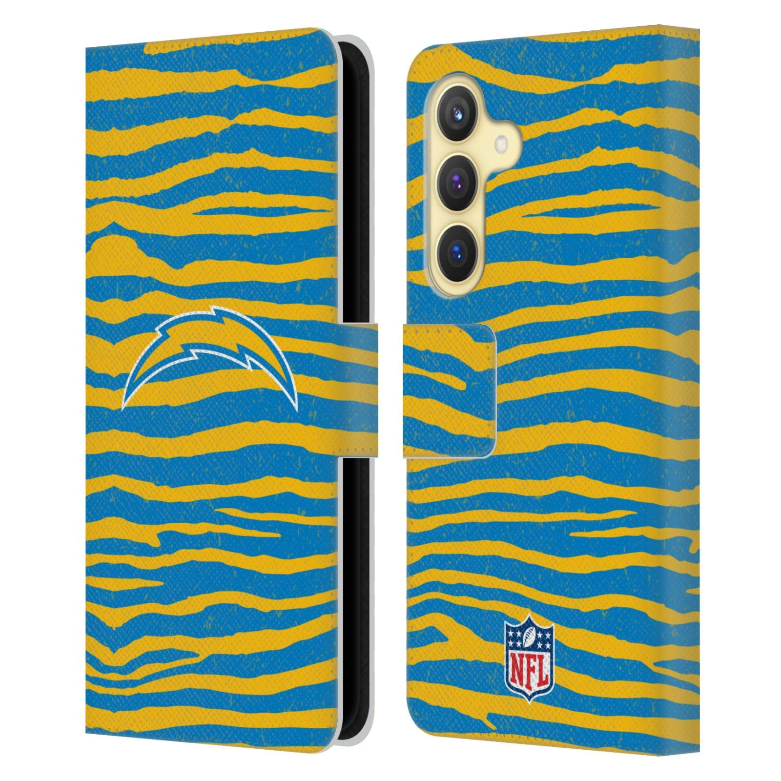 Carcasa tipo libro Samsung S24 Los Angeles Chargers estampado cebra 7