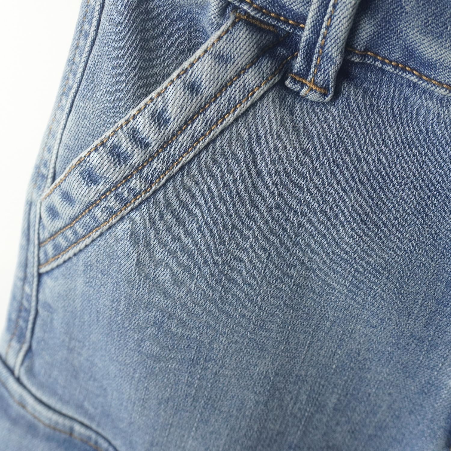 KIDSCOOL SPACE Little Big Children Denim Shorts,Elastic Band Inside Stretchy Cargo Jean Summer Pants - Image 5