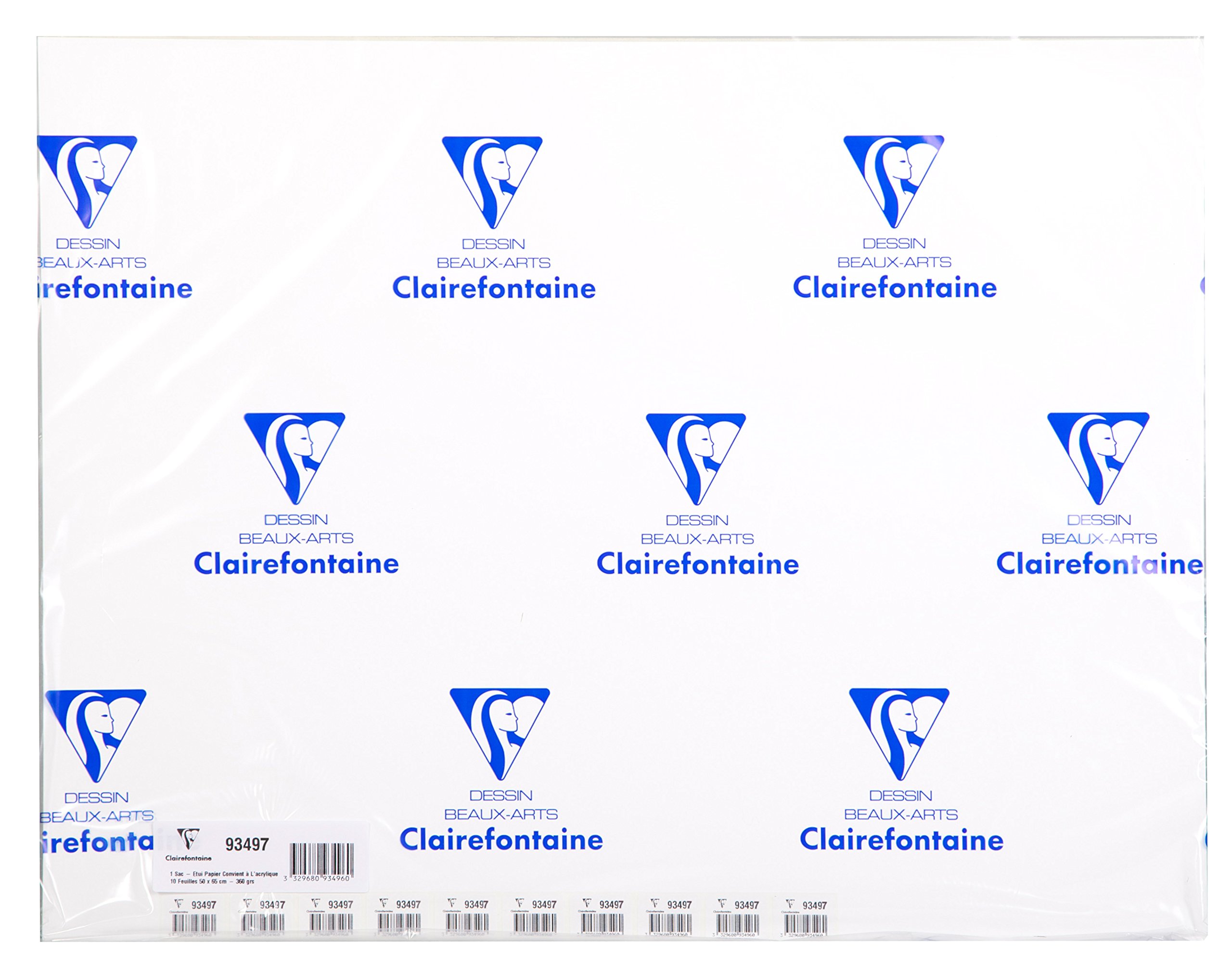 Clairefontaine 93497C papier akrylowego 75x110 cm 360 g 10 arkuszy
