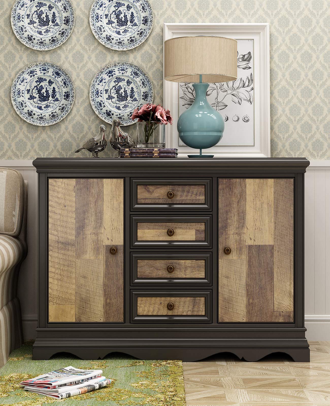 TOTIO Zelfklevende folie notenkorrel meubelfolie bruin behang 60CMX5M mat verdikking waterdichte zelfklevende folie doe-het-zelf muursticker vinyl decoratieve folie voor deur werkblad