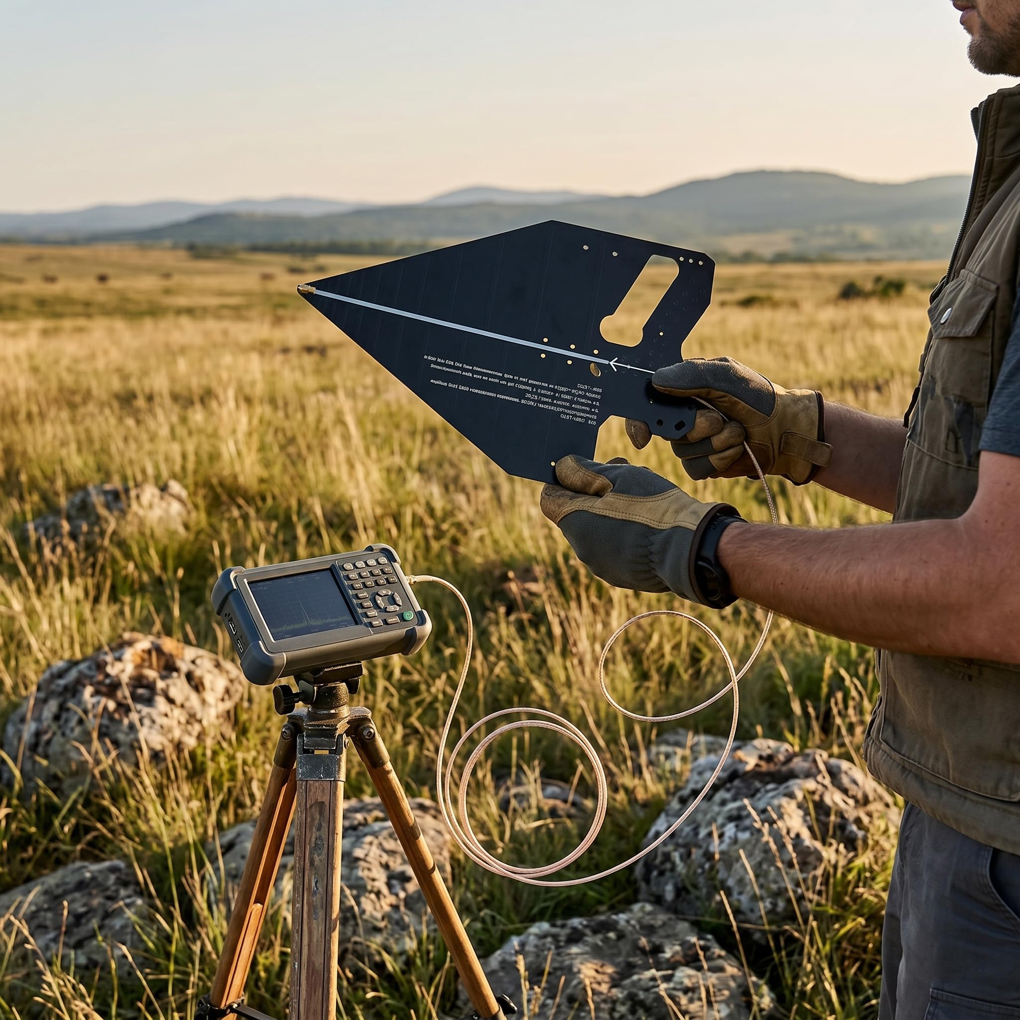 Antenne de Radiogoniométrie Passive Haute Précision, Périodique Journalière, Gamme de Fréquence 0,1-12 GHz