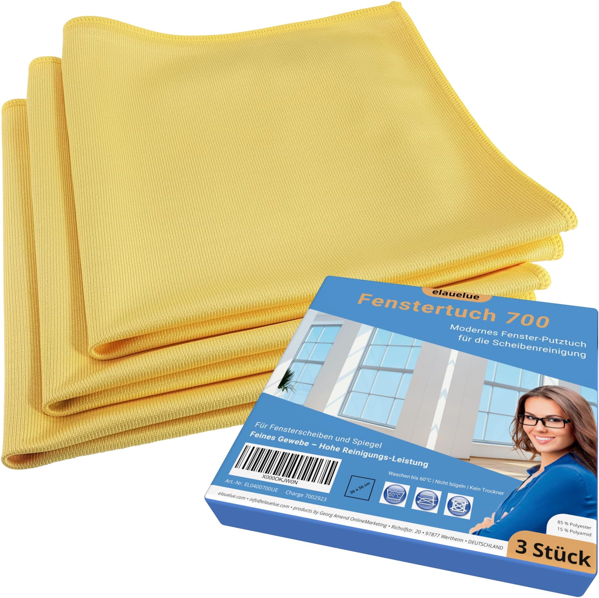 elauelue Fenstertuch 700 - Fenster putzen ohne Streifen ...