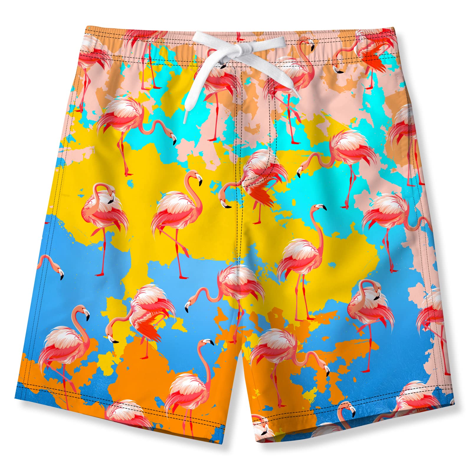 Freshhoodies Niño Bañador Natación 3D Impresos Secado Rápido Ropa de Playa Hawaiano Pantalones Cortos con Bolsillos Laterales 5-16 Años