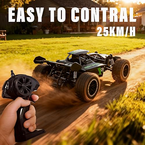 Miniatura 5 de Auto a control remoto, escala 118, vehículo de control remoto de alta velocidad, uso en interiores y exteriores, velocidad de 25 kmh, rango de 131.2