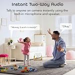 Geeni Glimpse Indoor Security Camera - 1080p HD Video, 2-Way Audio, Motion Alerts, WiFi Compatible with Alexa & Google Home, White