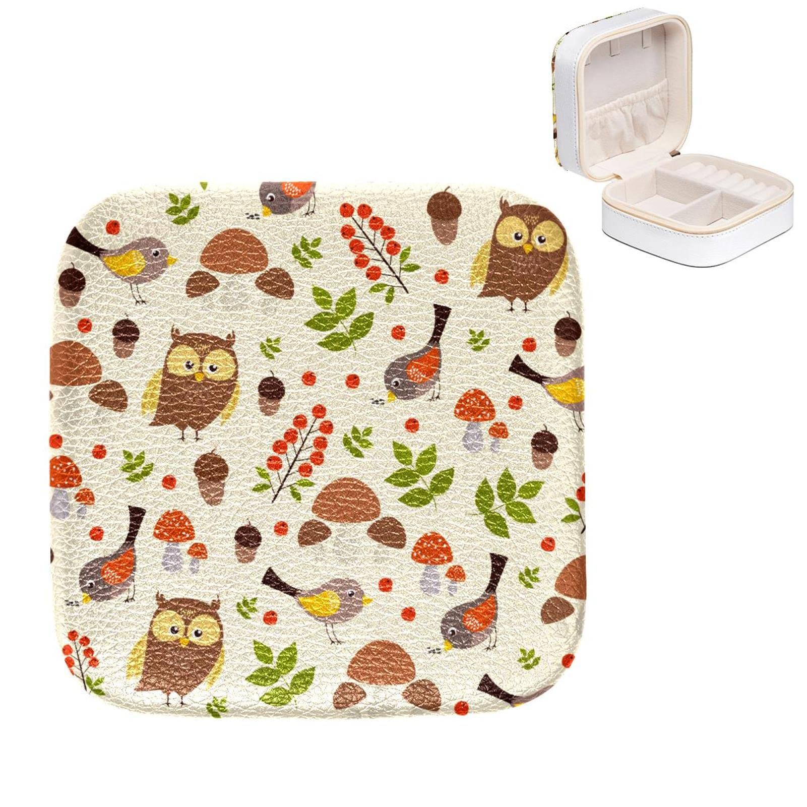 Organisateur de bijoux pour boucles d'oreille bagues colliers boîte femme motif oiseau