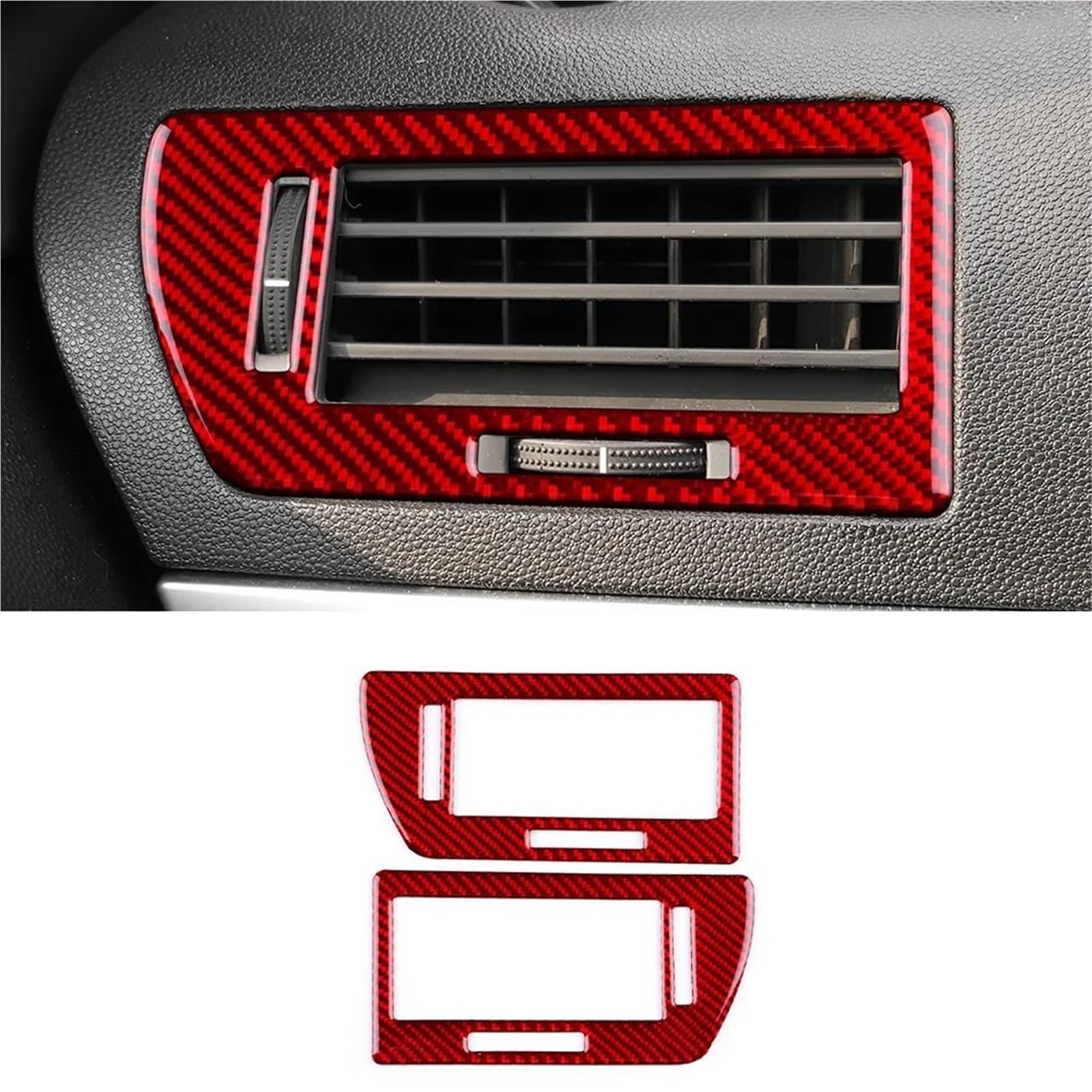 for Vauxhall for Opel for Astra H MK5 2004 2005 2006 2007 2008 2009 2010 Car Instrument Air Outlet Panel Sticker HGMGFYCX(LHD RHD Red)